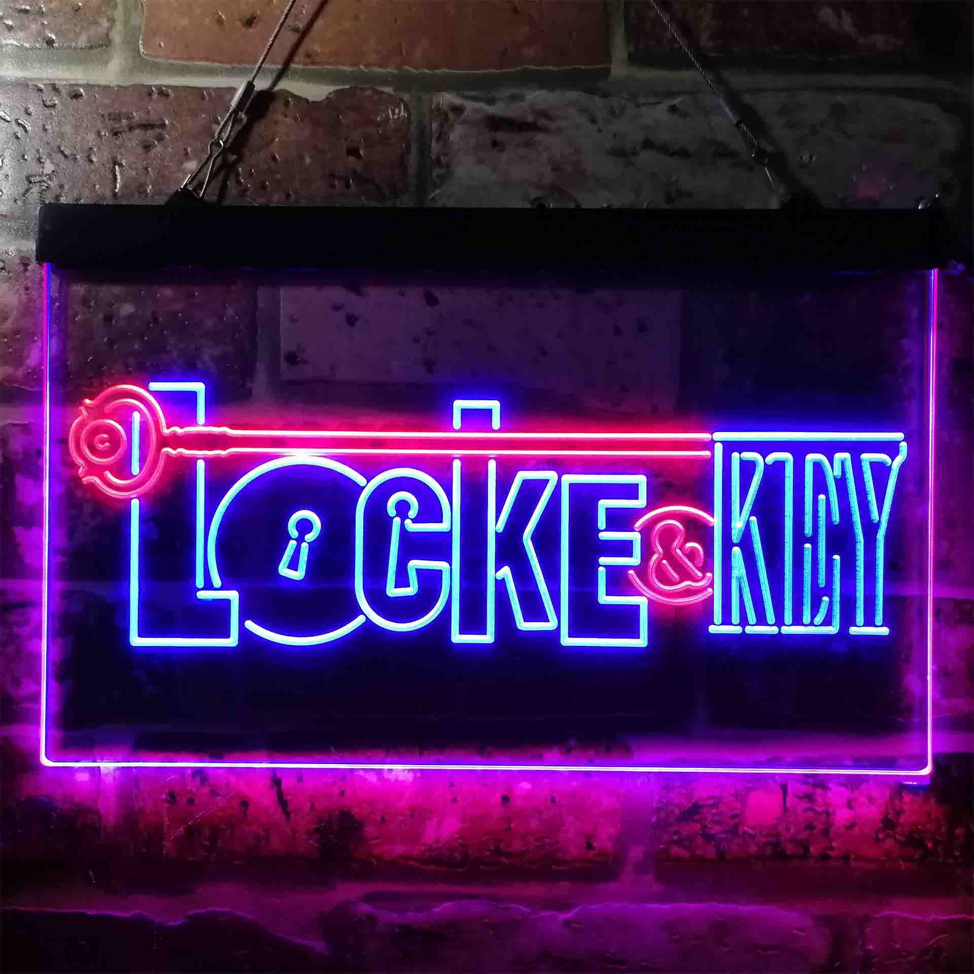 Locke & Key Dual LED Neon Light Sign